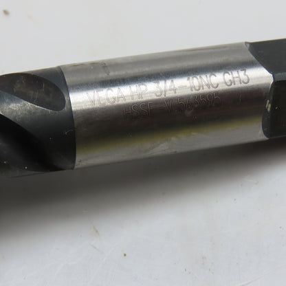 Vega 563595 3/4-10 NC GH3 HSSE-V Spiral Flute Plug Tap Cobalt