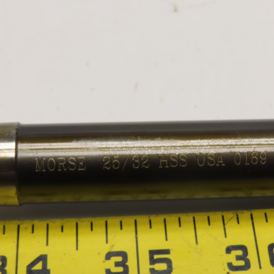 Morse Cutting Tools 1654 21868 25/32" Morse Taper Shank Reamer HSS 2MT