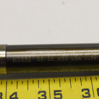 Morse Cutting Tools 1654 21868 25/32" Morse Taper Shank Reamer HSS 2MT
