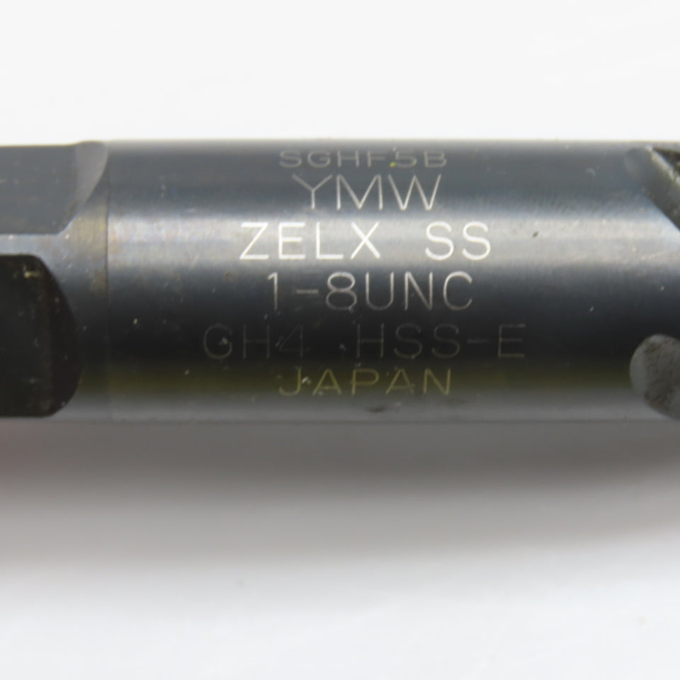 YMW SGHF5B ZELX SS Spiral Flute Tap 1-8 UNC HSS-E GH4 4 Flute