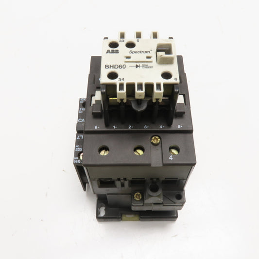 ABB BHD60C2P BHD60C3P-1 Spectrum BHD60 Drive Contactor 2-Pole 60A 500V 120VAC