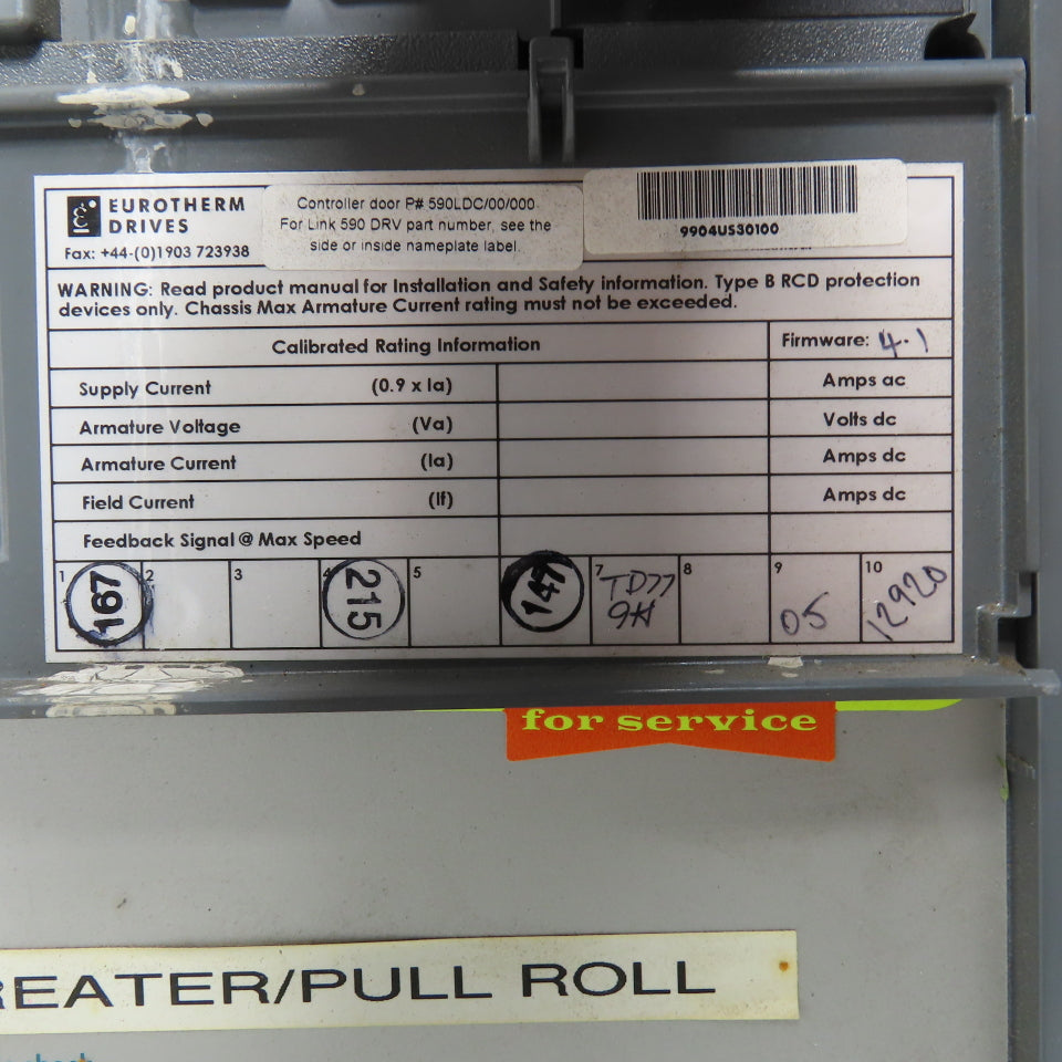Eurotherm 590C/0350/9/1/0/0/0/00/000 DC Drive 220-500VAC 35A + 590LDC/00/000