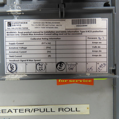 Eurotherm 590C/0350/9/1/0/0/0/00/000 DC Drive 220-500VAC 35A + 590LDC/00/000