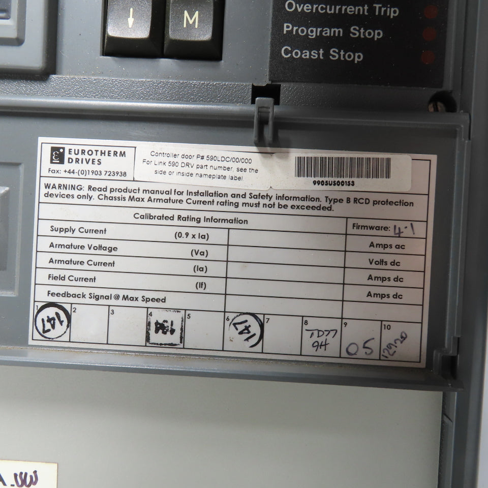 Eurotherm 590C/0350/9/1/0/0/0/00/000 DC Drive 220-500VAC 35A + 590LDC/00/000