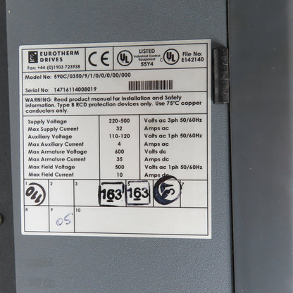 Eurotherm 590C/0350/9/1/0/0/0/00/000 DC Drive 220-500VAC 35A + 590LD/00/000