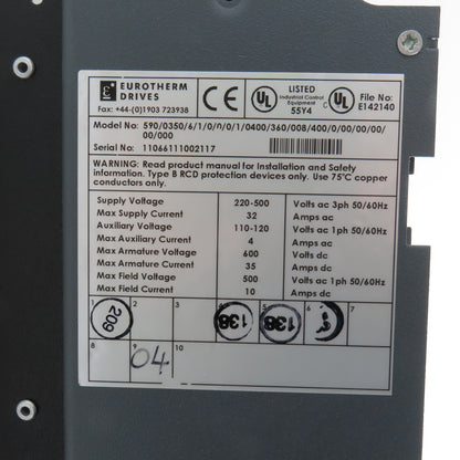 Eurotherm 590/0350/6/1/0/0/0/1/0400/360/008/400/0/00/00/00/00/000 DC Drive NEW