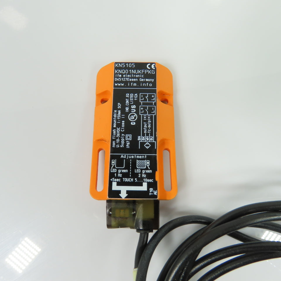 IFM KNQ01NUKFPKG KN5105 Capacitive Level Sensor 10-36VDC 150mA IP67