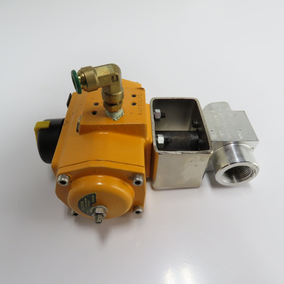4323ZANZ BZK BVAL-0750N Pneumatic Spring Return Actuator with Ball Valve 120 PSI