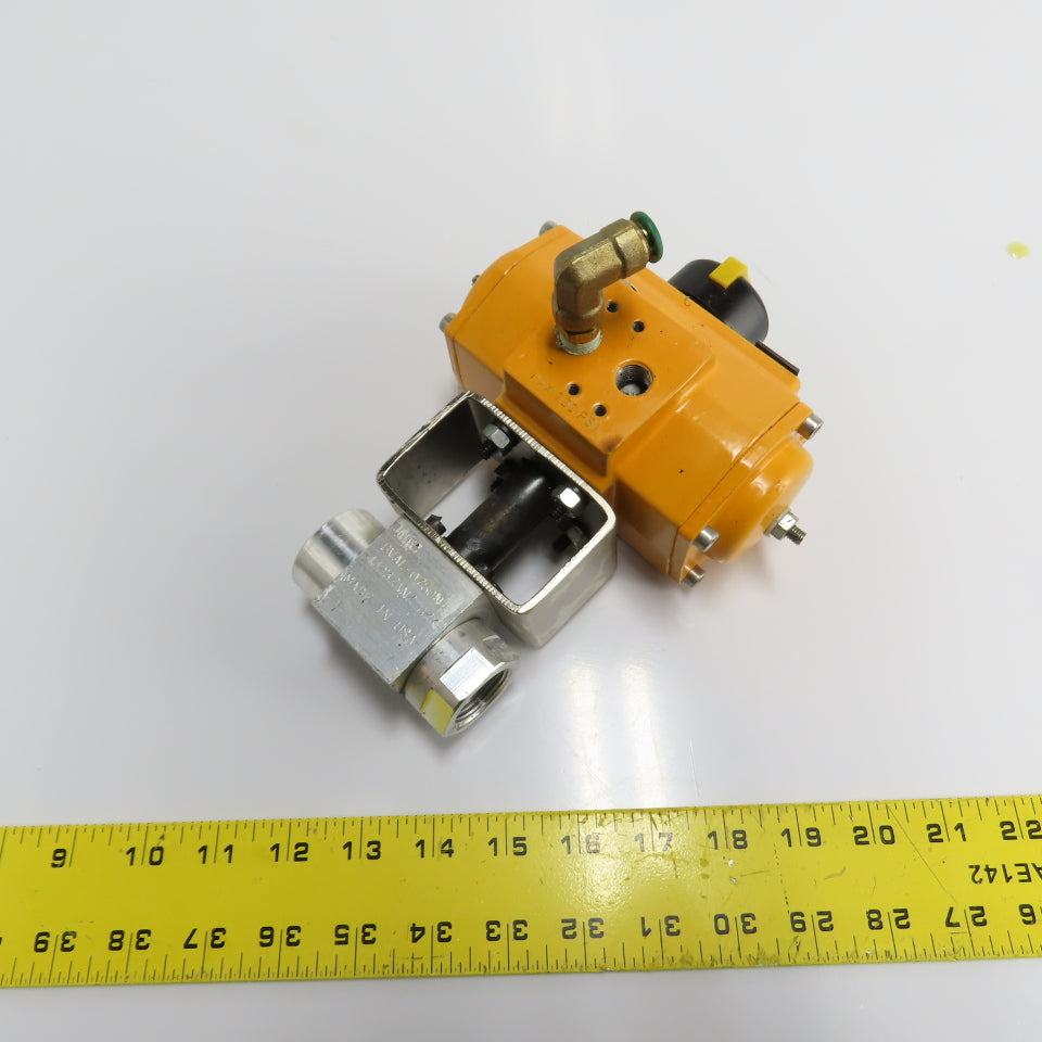 4323ZANZ BZK BVAL-0750N Pneumatic Spring Return Actuator with Ball Val ...