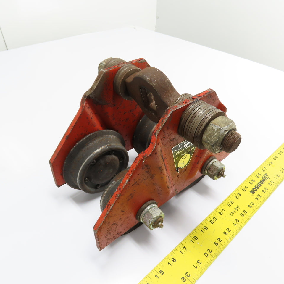 Coffing Hoist TF-20-P 1 Ton Manual Push/Pull Hoist Trolley 3"- 6" Beam Flange