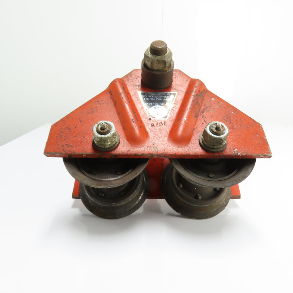 Coffing Hoist TF-20-P 1 Ton Manual Push/Pull Hoist Trolley 3"- 6" Beam Flange