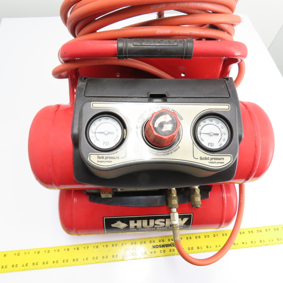 Husky H1504ST 1.5HP 4 Gallon Portable Rolling Air Compressor 155 PSI 120V