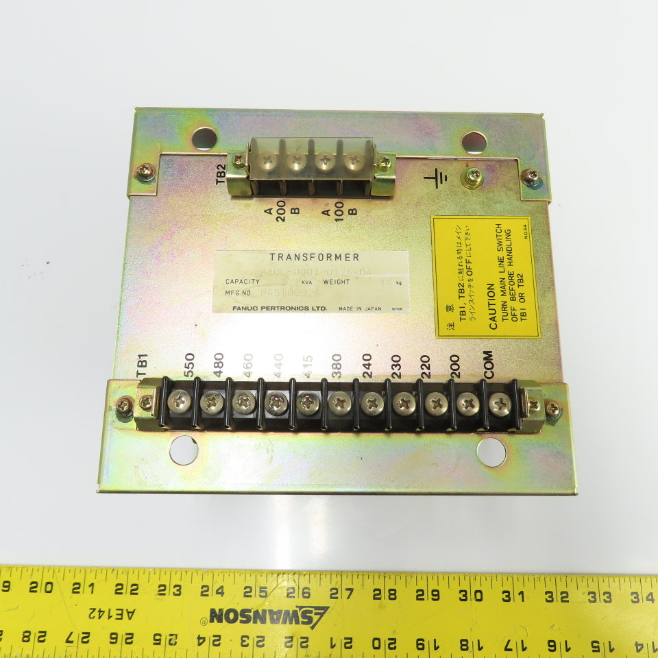 Fanuc A80L-0001-0176-04 1.1kVA Control Power Transformer 200V-550V Multi-Tap