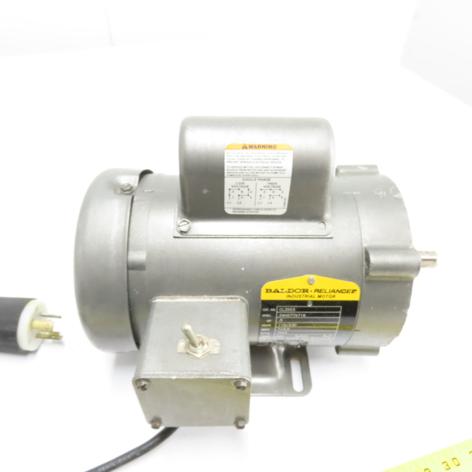 Baldor CL3503 0.5HP Electric Motor 115/230V 3450RPM 56C Frame 1Ph