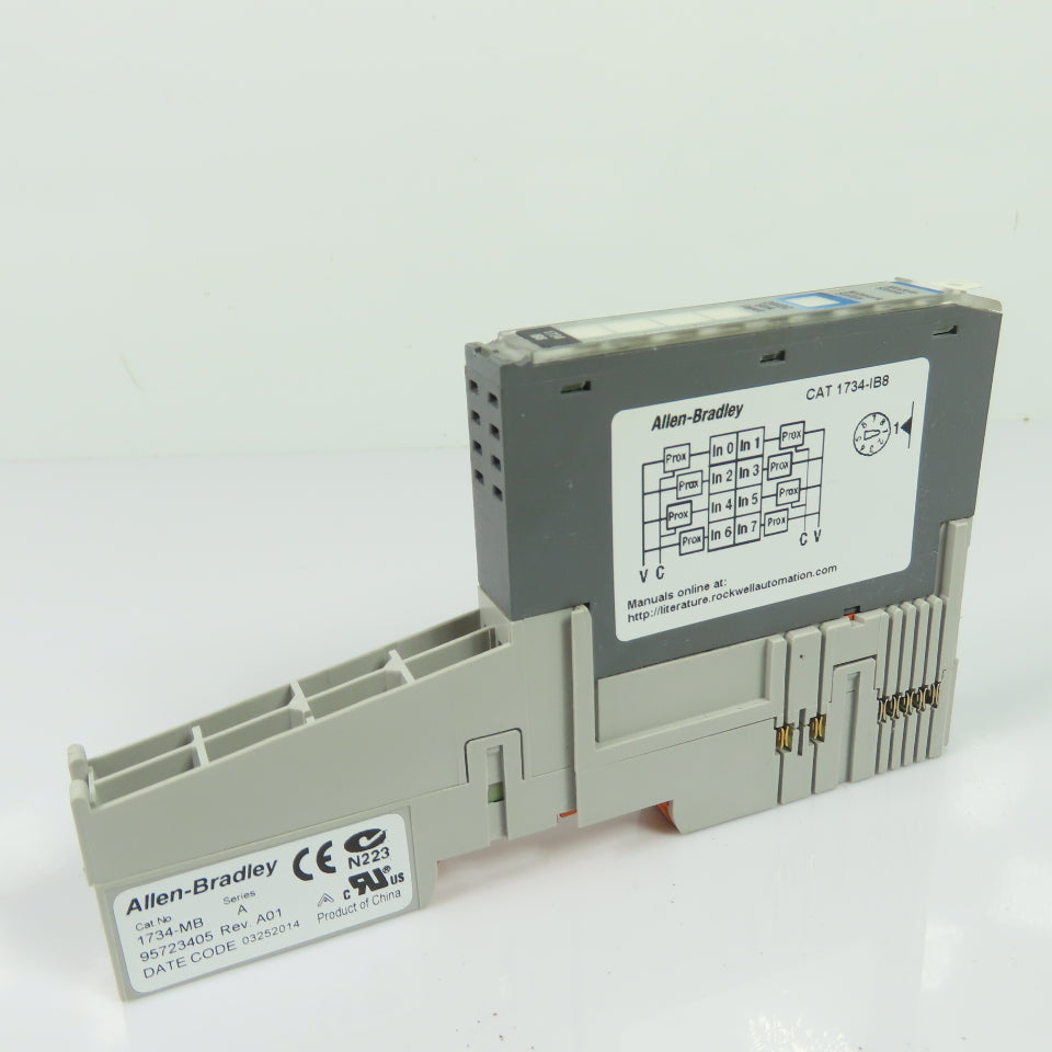 Allen-Bradley 1734-IB8 Point I/O 8-Point Sink Input Module 24VDC Ser D w/ Base