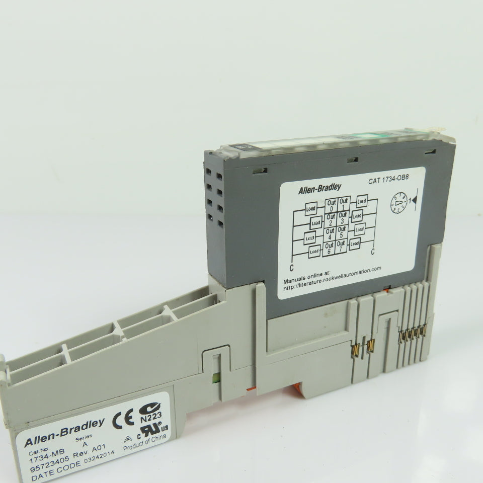 Allen-Bradley 1734-OB8 Point I/O 8-Channel Output Module Ser C W/ 1734-MB Base