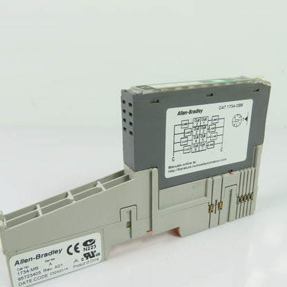 Allen-Bradley 1734-OB8 Point I/O 8-Channel Output Module Ser C W/ 1734-MB Base