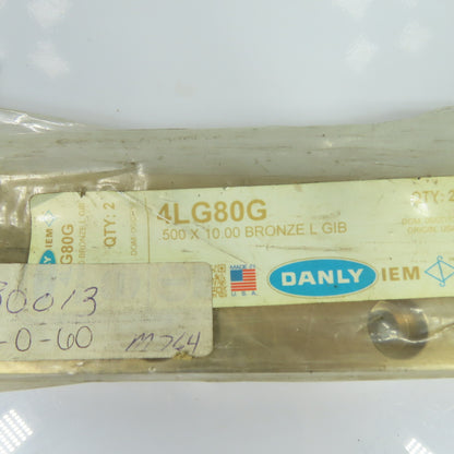Danly IEM 4LG80G Self-Lube Bronze L Gib 0.500" x 10.00" Lot Of 2