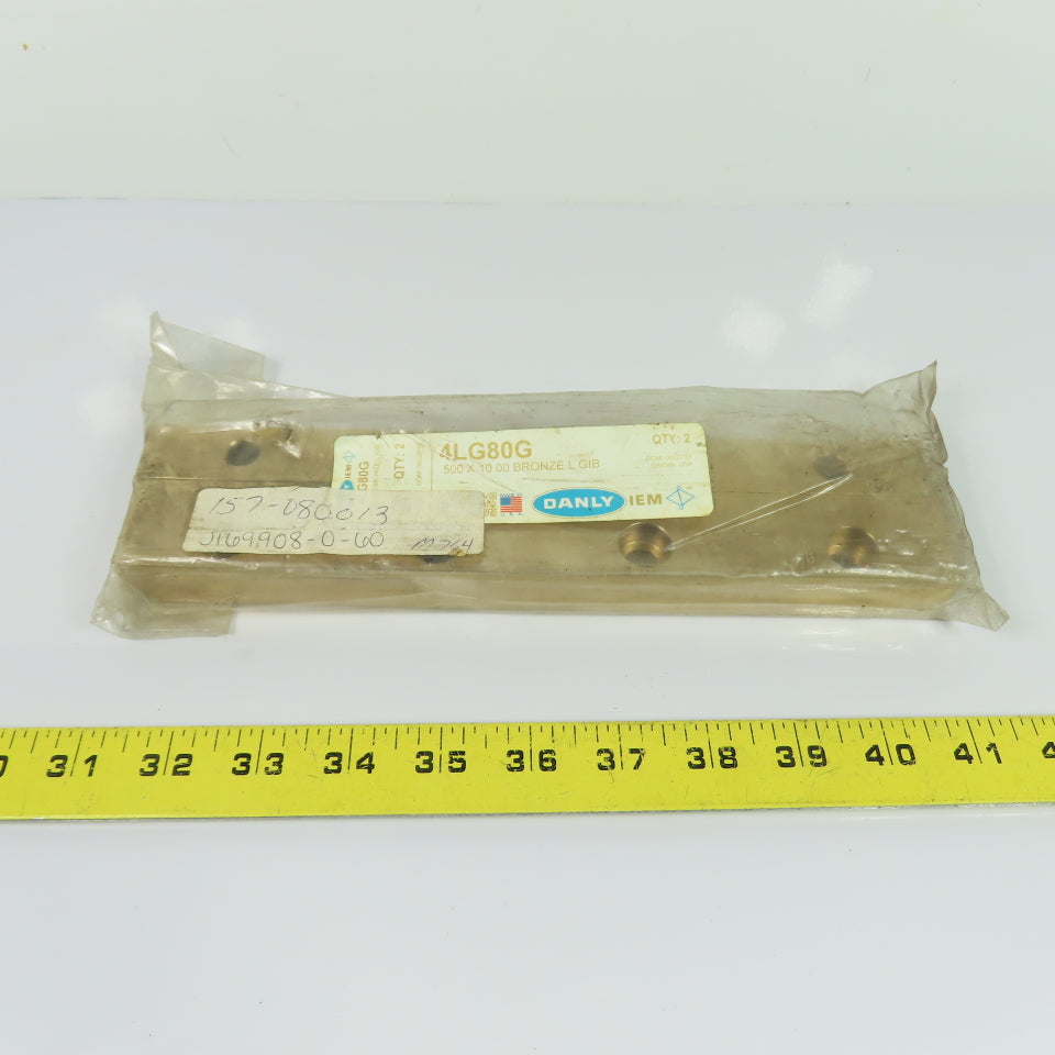 Danly IEM 4LG80G Self-Lube Bronze L Gib 0.500" x 10.00" Lot Of 2