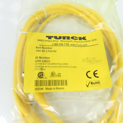 Turck U99-10815 PKG 4M-2-PSG 4M PicoFast Cordset Sensor Cable 4-Pin Female/Male