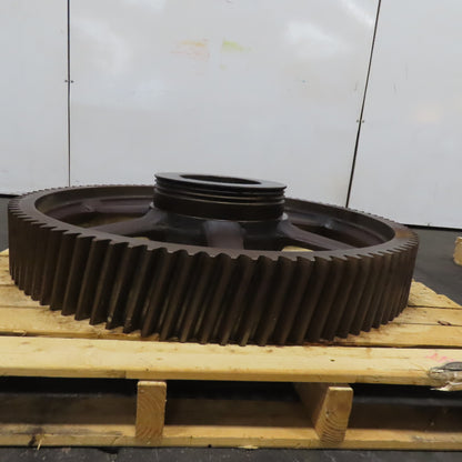 1050mm OD x 150mm Wide 100T Spoked Wheel Right Hand Helical Drive Gear 9" Keyed