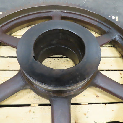 1050mm OD x 150mm Wide 100T Spoked Wheel Right Hand Helical Drive Gear 9" Keyed