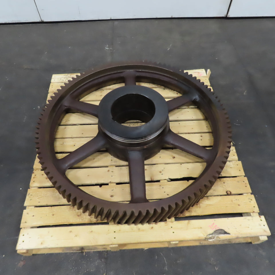 1050mm OD x 150mm Wide 100T Spoked Wheel Right Hand Helical Drive Gear 9" Keyed