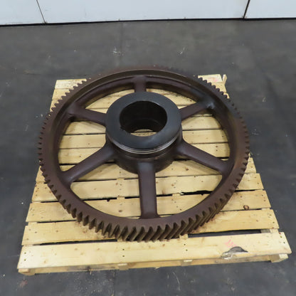 1050mm OD x 150mm Wide 100T Spoked Wheel Right Hand Helical Drive Gear 9" Keyed