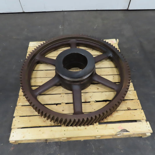 1050mm OD x 150mm Wide 100T Spoked Wheel Right Hand Helical Drive Gear 9" Keyed