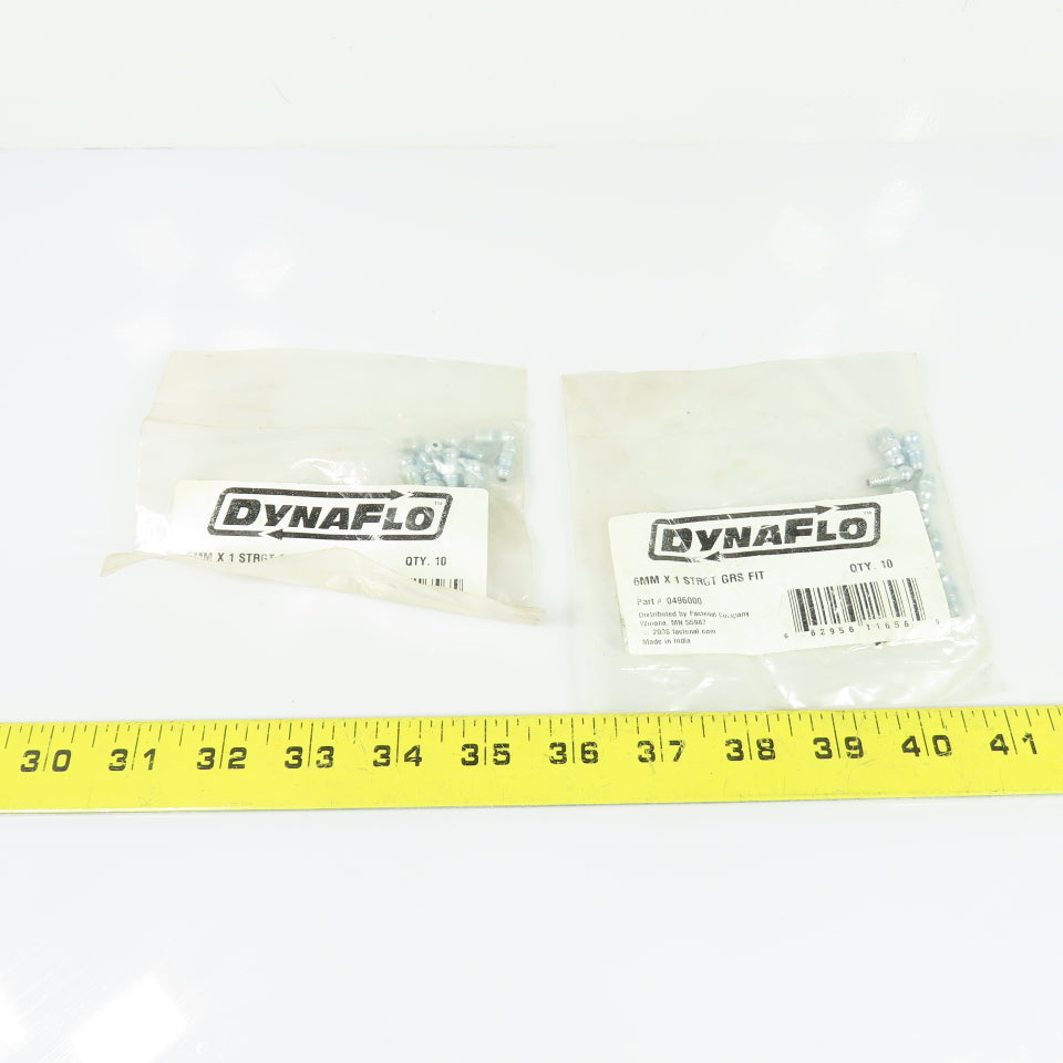 Dynaflo 0496000 6mm x 1 Straight Grease Fitting Lot Of 20