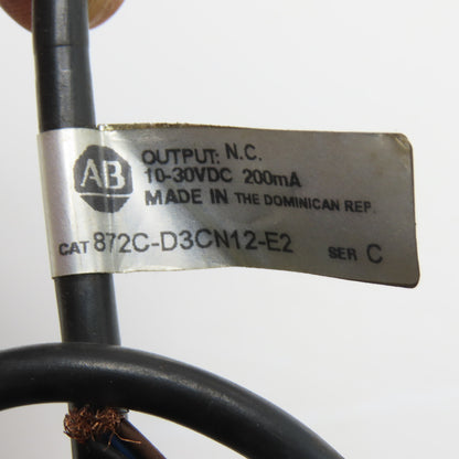 Allen-Bradley 872C-D3CN12-E2 WorldProx Inductive Proximity Sensor 10-30VDC 200mA