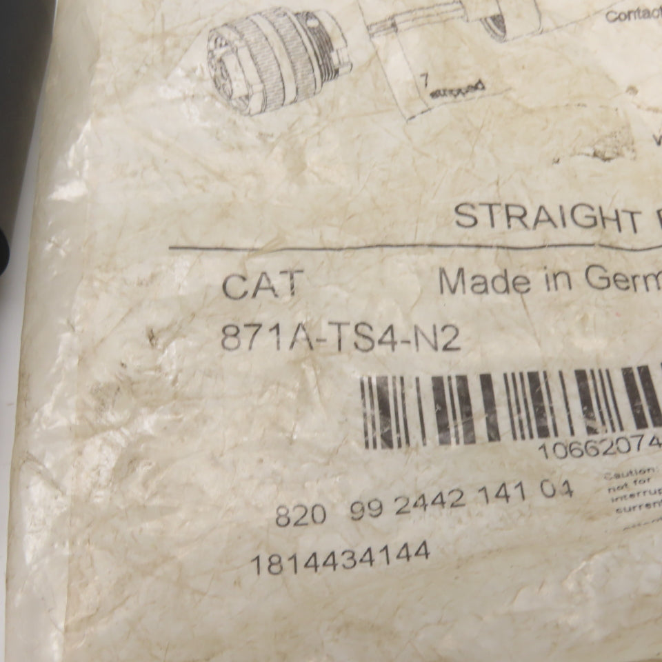 Allen-Bradley 871A-TS4-N2 Mini 4-Pin Straight Female Field Attachable Connector