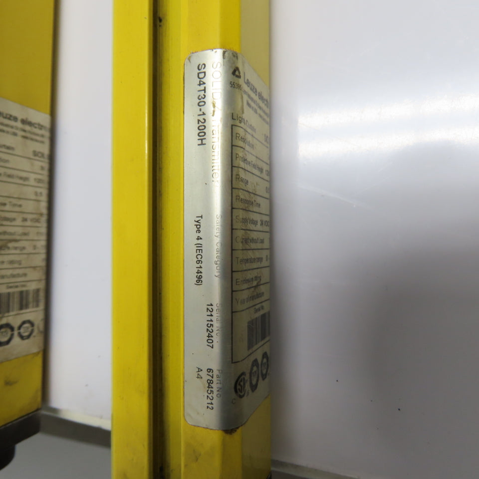 Leuze SOLID-4 48" Safety Light Curtain Transmitter W/ SD4R30-1200E Receiver