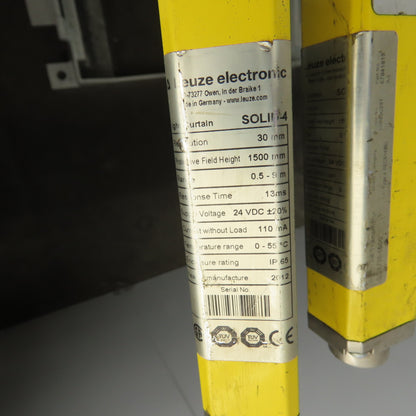 Leuze SD4T30-1500 SOLID-4 60" Safety Light Curtain Transmitter W/ SD4R30-1500E