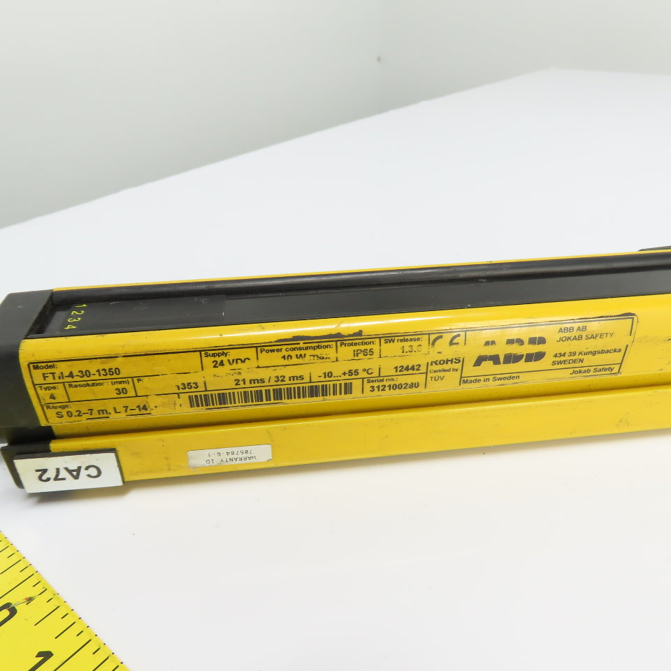 ABB FTI-4-30-1350 Safety Light Curtain Transmitter 30mm Resolution 24VDC