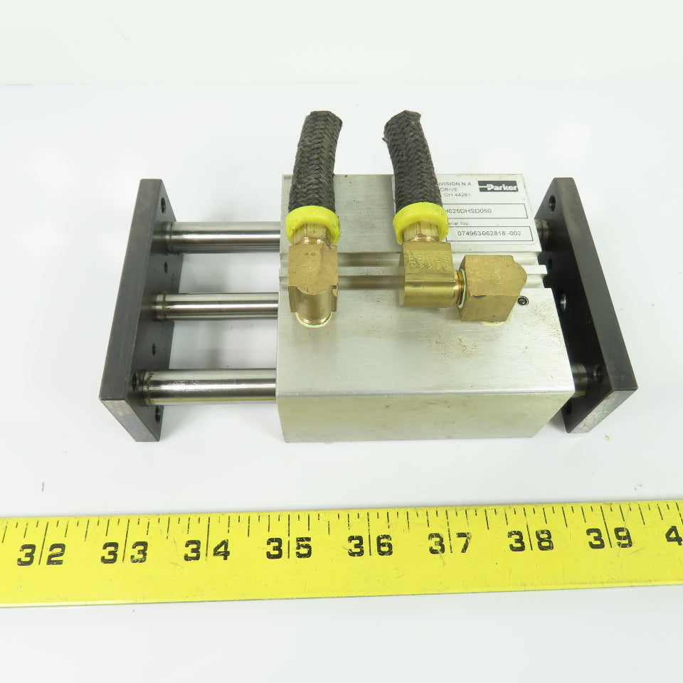 Parker P5T-H025DHSD050 Guided Air Slide Cylinder Twin Rod 145 PSI 50mm Stroke