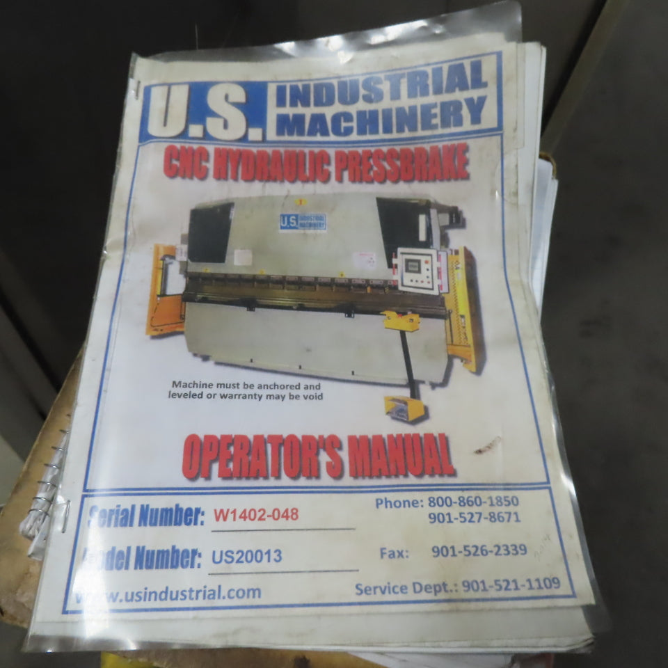 US Industrial US20013AC 300 Ton x 13' CNC Press Brake Crowning Table See Info!