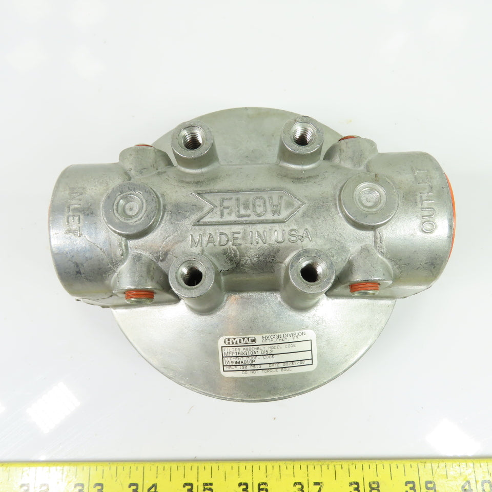 Hydac MFP160G10A1.0/5.2 Hydraulic Filter Assembly Head 120 PSI 1-1/4" NPT