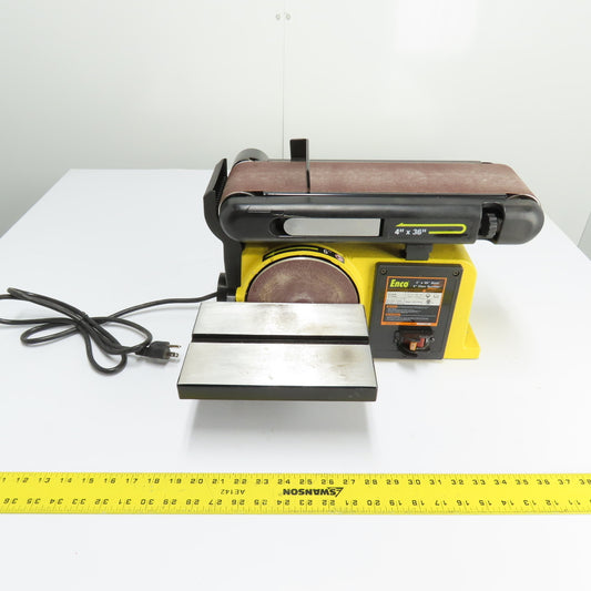 Enco 32739062 36" x 4" Horizontal & Vertical Sander W/ 6" Disc 120V 1Ph 1/2HP