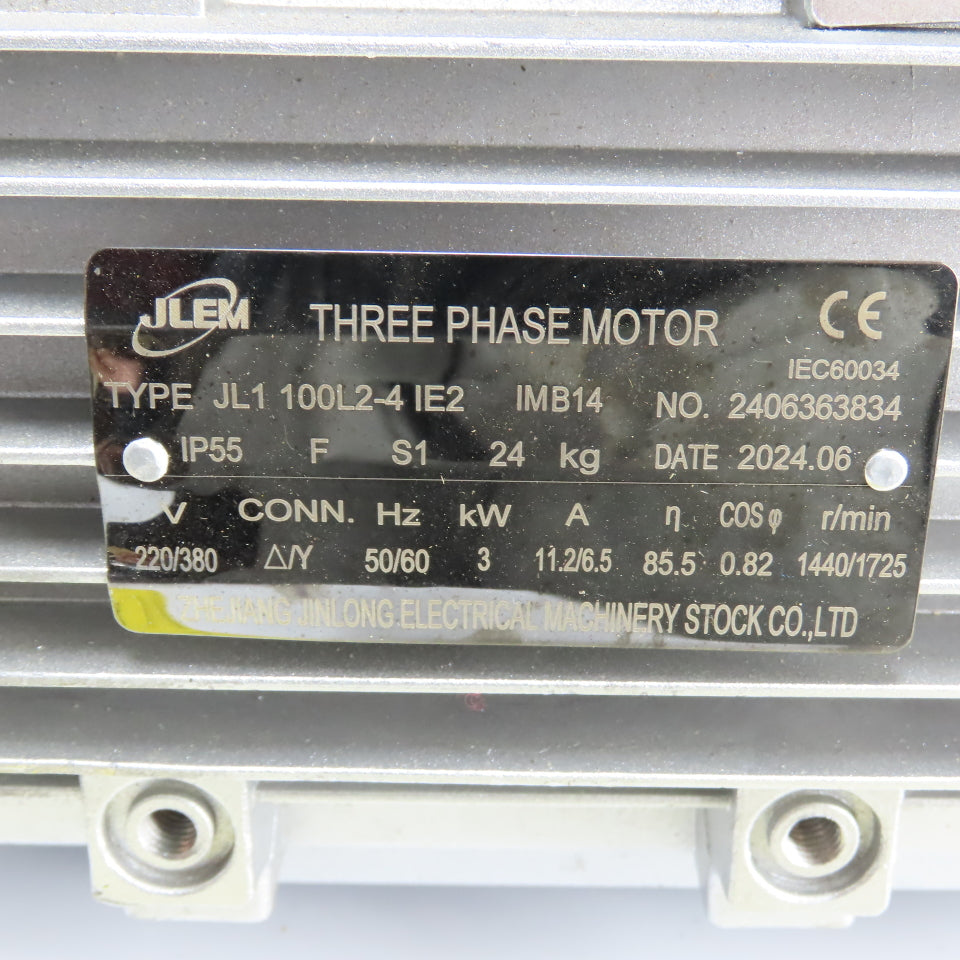 ZheJiang JinLong JL1 100L2-4 IE2 3kW Electric Motor 220/380V 3 Phase 1725RPM