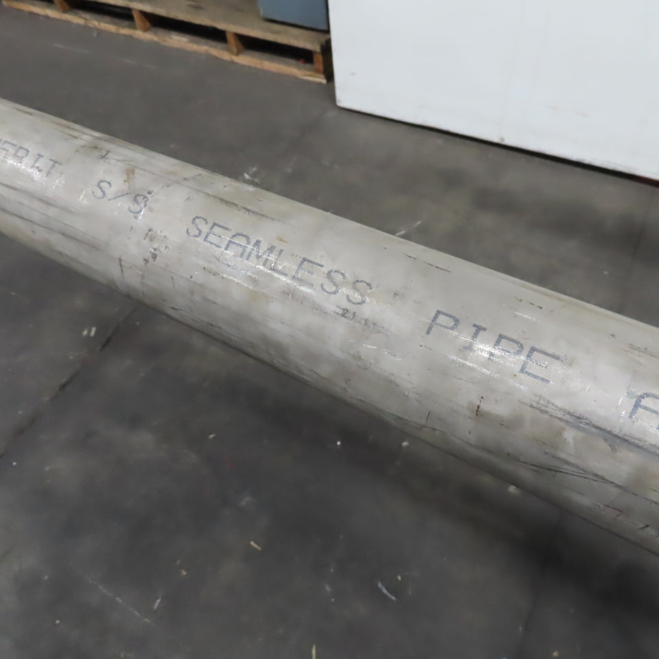Merit 2-1/2" Sch 80 Stainless Steel Seamless Pipe SA312 0.2900" Thick Wall 16'