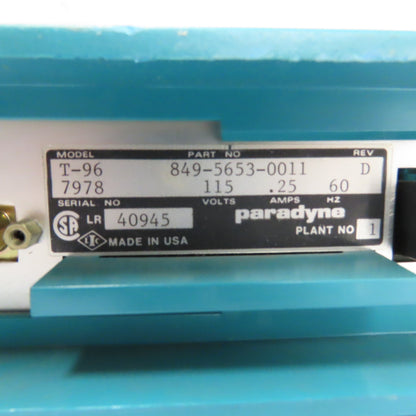 Paradyne 849-5653-0011 T-96 7978 Modem 115V .25A 60Hz