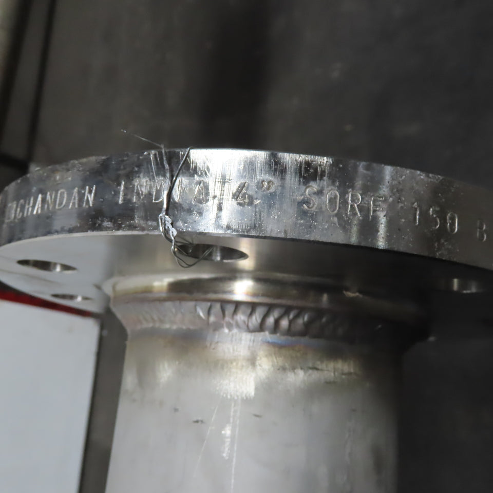4" Flange Mount Stainless Steel Bulk Material Suction Draw Tube 12' OAL