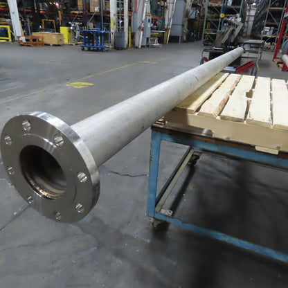 4" Flange Mount Stainless Steel Bulk Material Suction Draw Tube 12' OAL