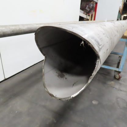 4" Flange Mount Stainless Steel Bulk Material Suction Draw Tube 12' OAL