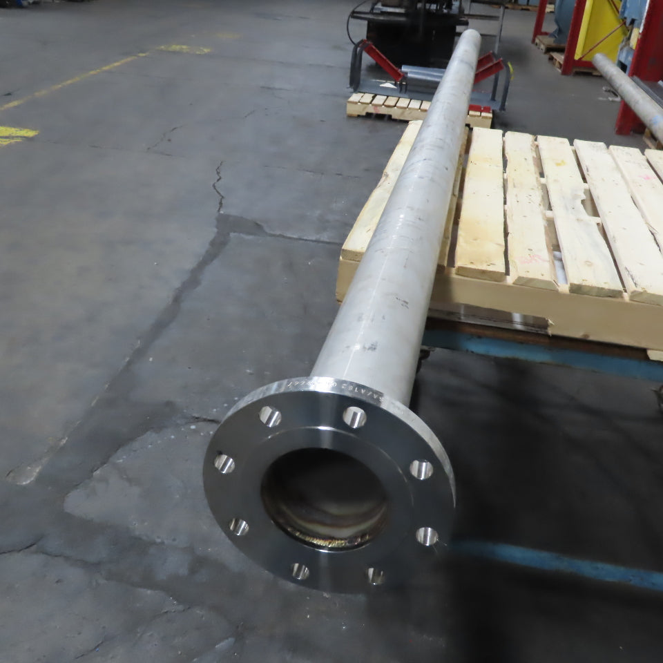 4" Flange Mount Stainless Steel Bulk Material Suction Draw Tube 12' OAL