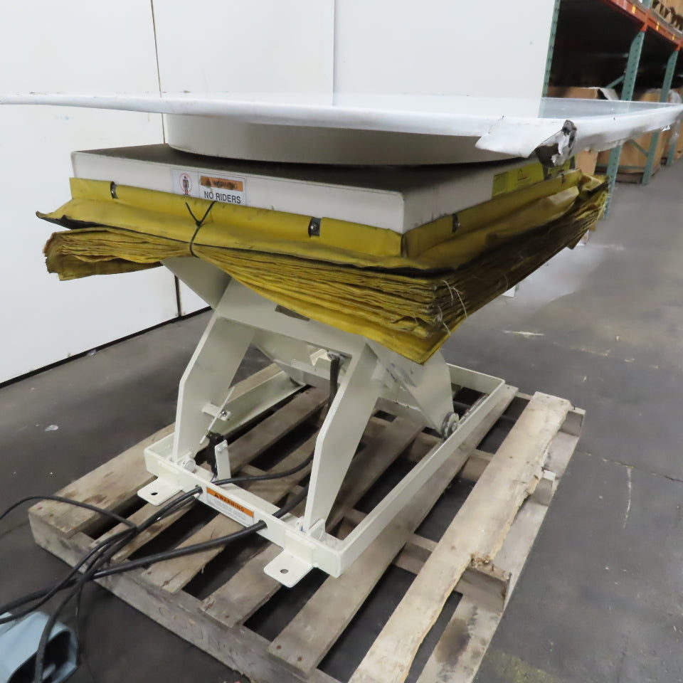Pentalift PLR24362 1 Ton 44" x 44" Scissor Lift Turn Table 11-36" Lift 115V 1Ph