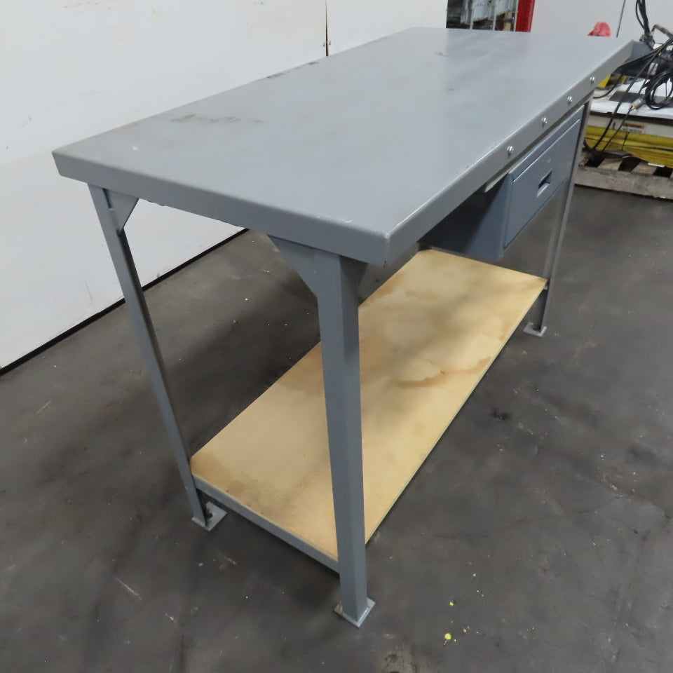 48" x 24" x 36" Tall Single Drawer Industrial Work Bench Desk Assembly Table