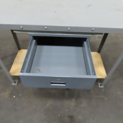 48" x 24" x 36" Tall Single Drawer Industrial Work Bench Desk Assembly Table