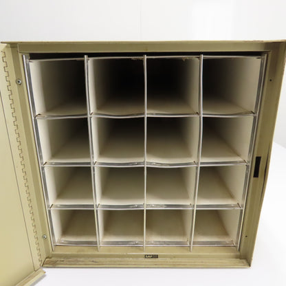 Safco 16-Compartment Metal Blueprint Document Roll File Cabinet 44"x15"x15.5"